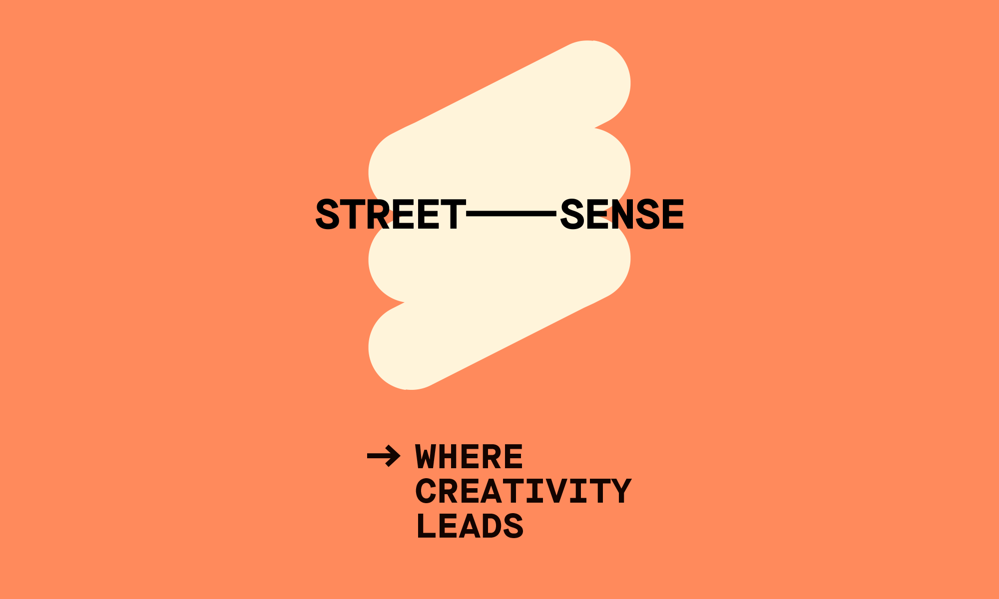 Streetsense brand refresh logo - "where creativity leads" below it.