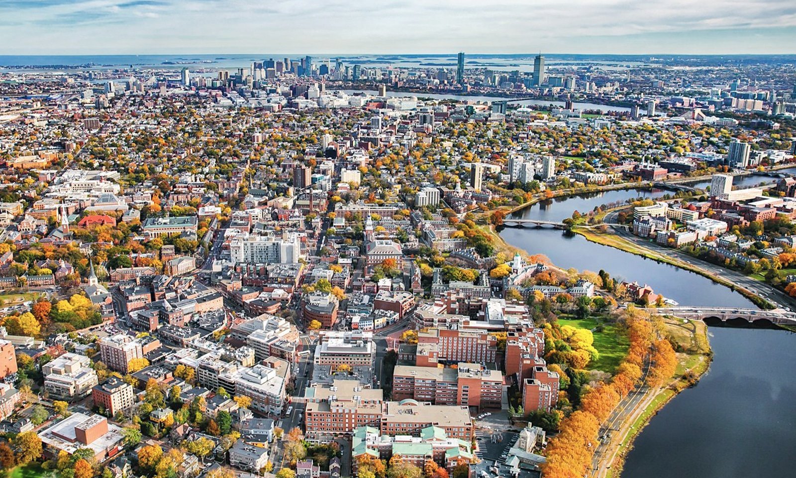 Aerial view of Cambridge