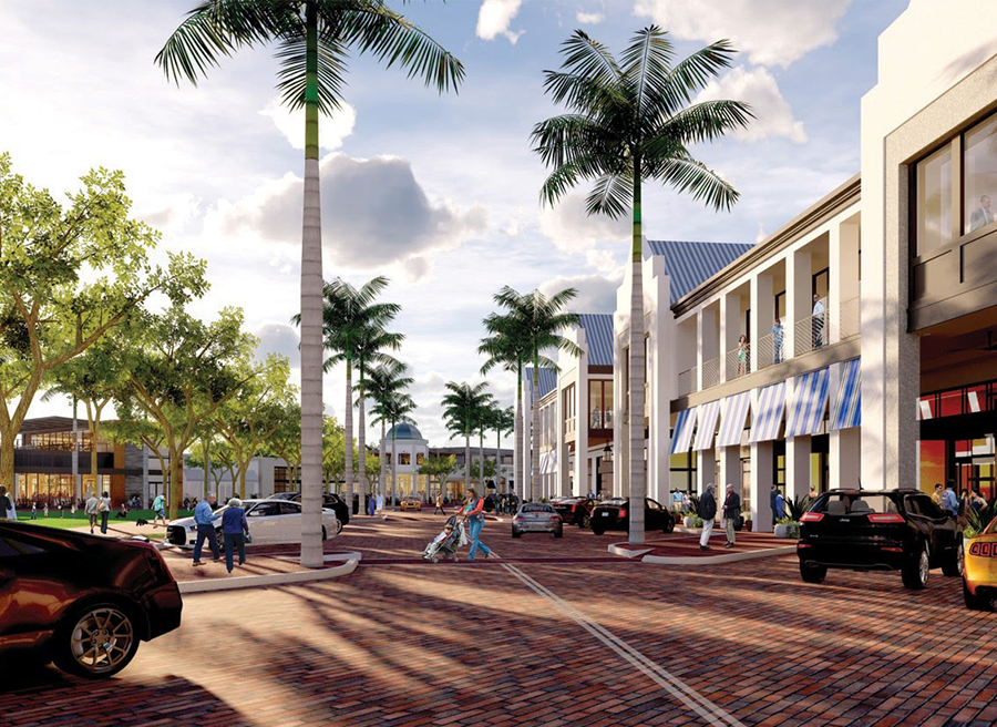 rendering of downtown wellen shopping
