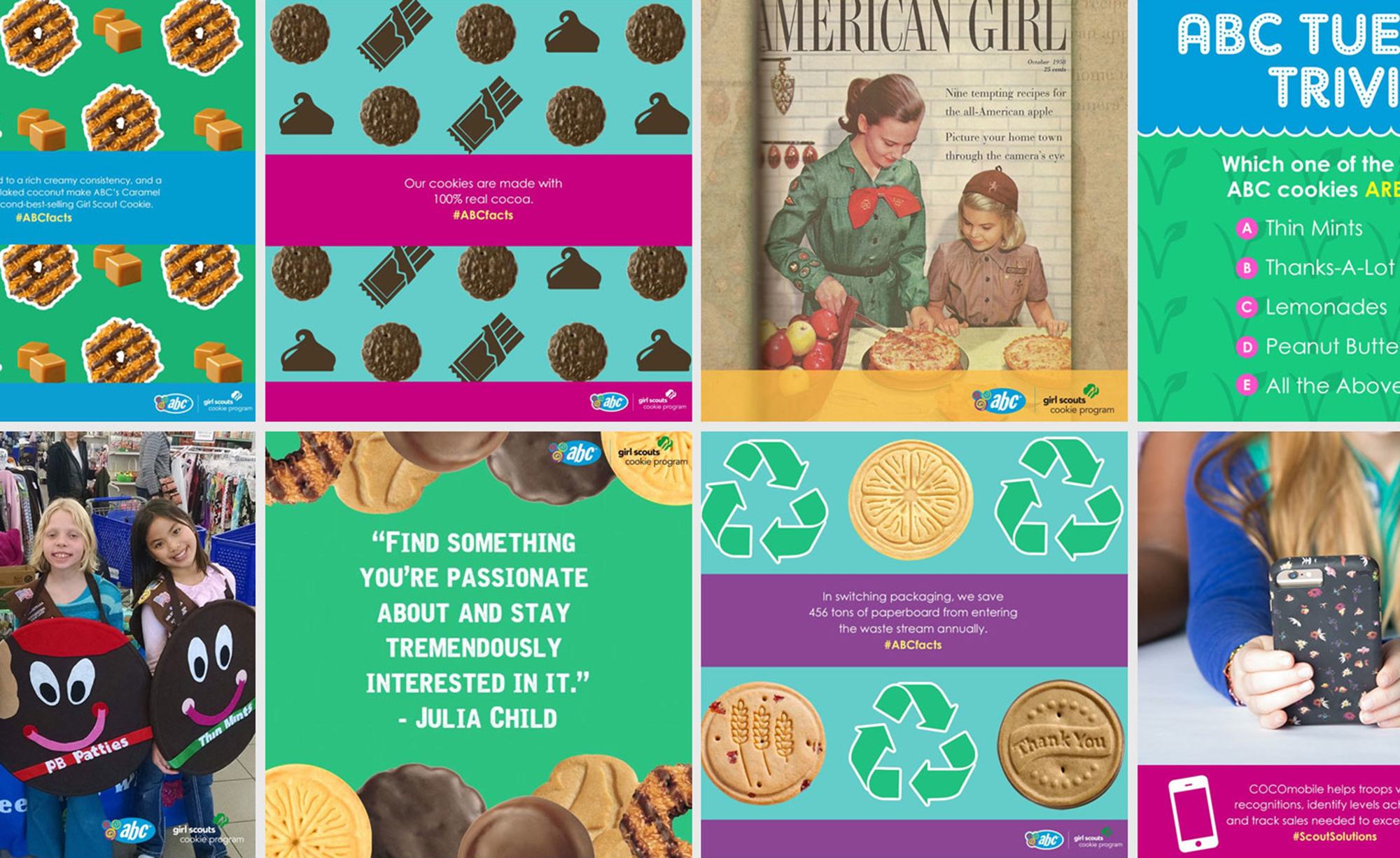montage of girl scout cookies graphics