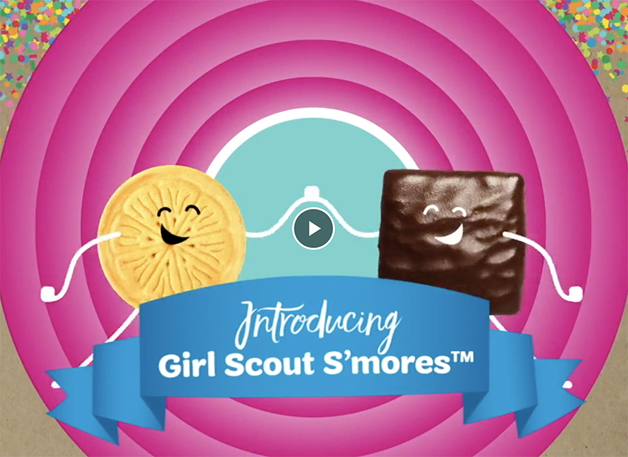 girl scout cookies smores graphic