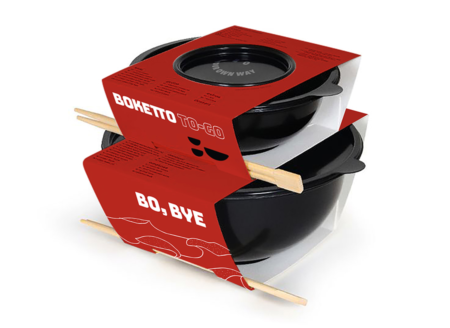 to go boxes of asian food with chopsticks
