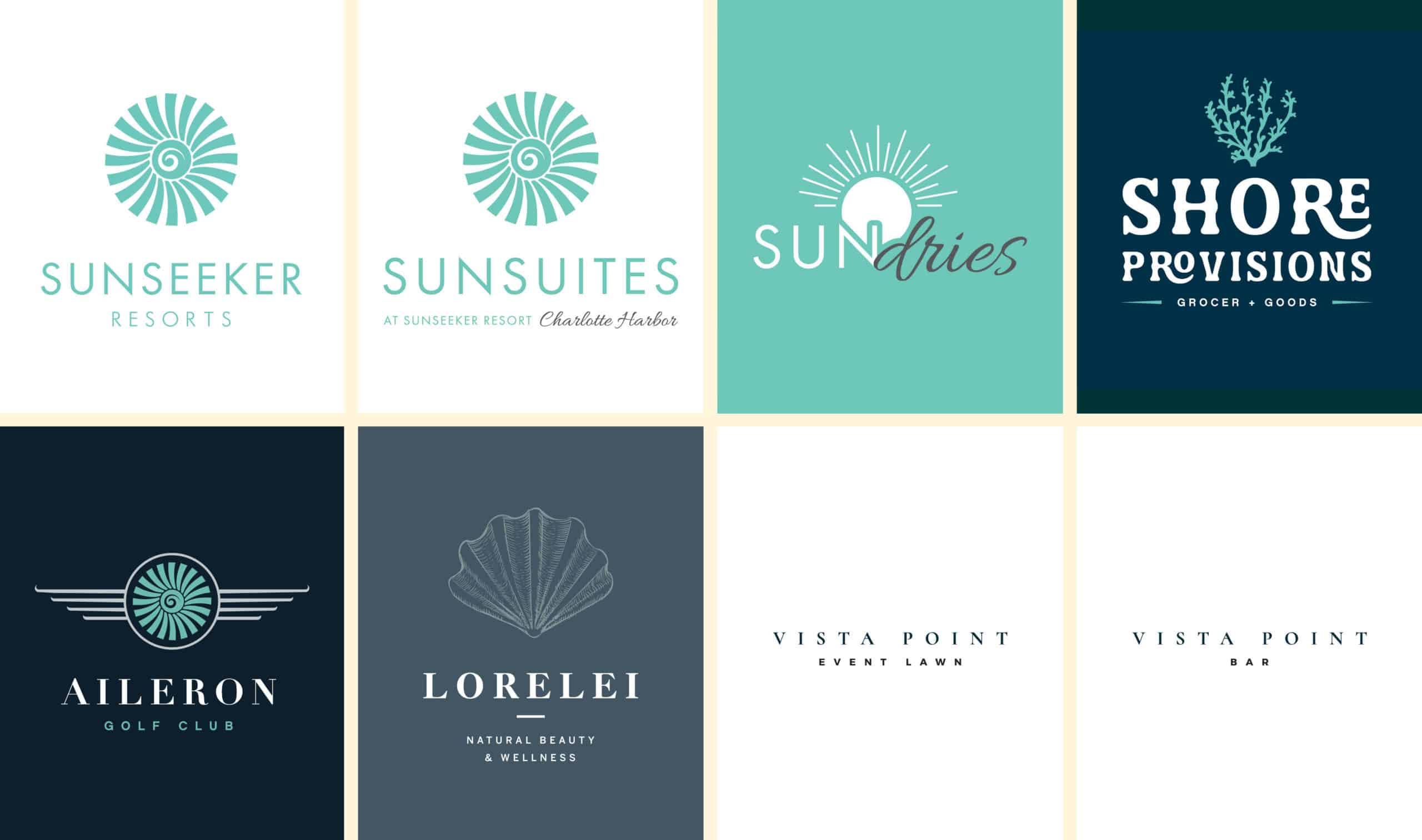 collage of branded sunseeker material