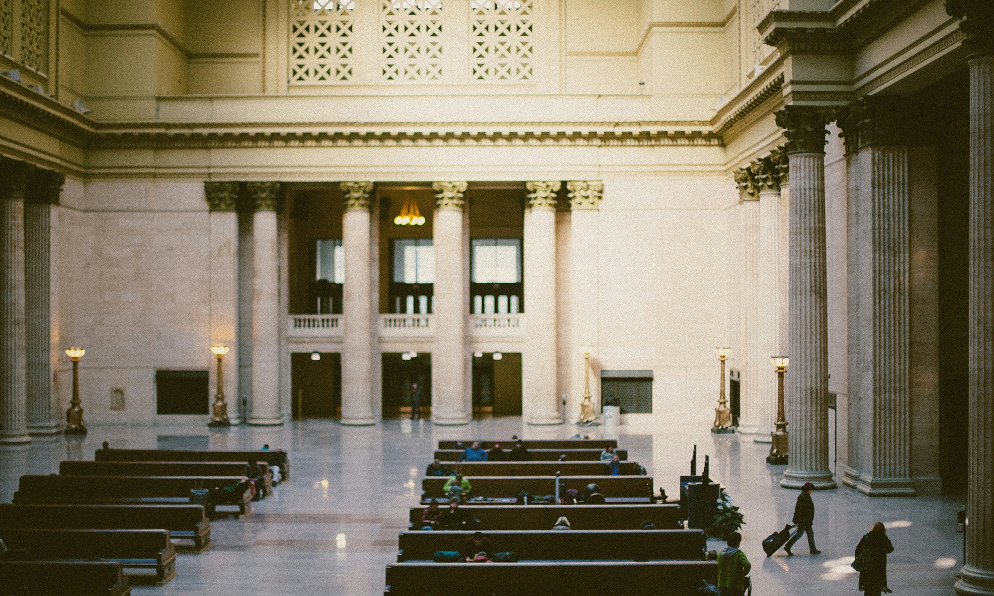The interior of Amtrak's Union Station in Chicago.